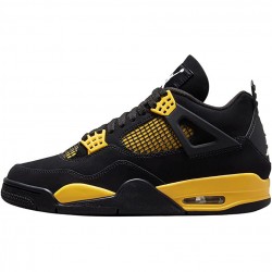 Air Jordans 4 Retro Thunder 2023 Black/Tour Yellow