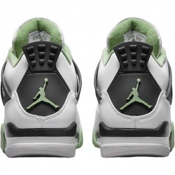 Air Jordans 4 Retro White Oil Green Dark Ash White/Seafoam/Dark Ash/Neutral Grey