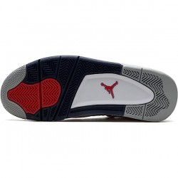 Air Jordans 4 Midnight Navy White/Midnight Navy/Light Smoke Grey-Fire Red