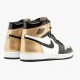 Air Jordans 1 High OG Released In A Second White Black And Gold Patent Leather Basketball Shoes Mens 861428 007 