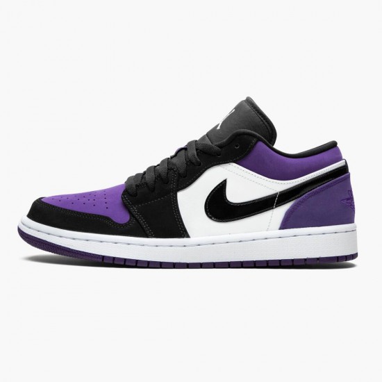 Air Jordans 1 Low Court Purple Is The Low Top Unisex Basketball Shoes Womens And Mens  553558 125