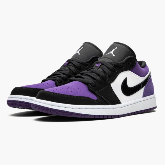 Air Jordans 1 Low Court Purple Is The Low Top Unisex Basketball Shoes Womens And Mens  553558 125