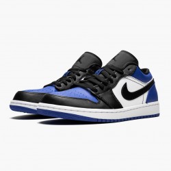 Air Jordans 1 Low Royal Toe Black Blue Basketball Womens And Mens CQ9446 400 