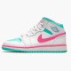 Air Jordans 1 Mid Digital Pink And Aurora Green Womens 555112 102