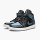 Air Jordans 1 Mid Iridescent Black Blue Womens And Mens bq6472 009