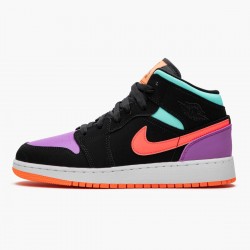 Air Jordans 1 Mid Multi Color GS Womens And Mens 554725 083 