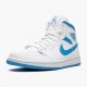 Air Jordans 1 Mid UNC White Blue Womens BQ6472 114