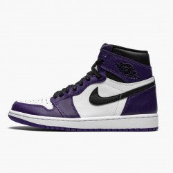 Air Jordans 1 Retro High OG Court Purple White Basketball Shoes Womens And Mens 555088 500 