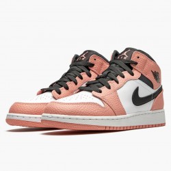 Air Jordanss 1 Mid Pink Quartz Womens 555112 603 