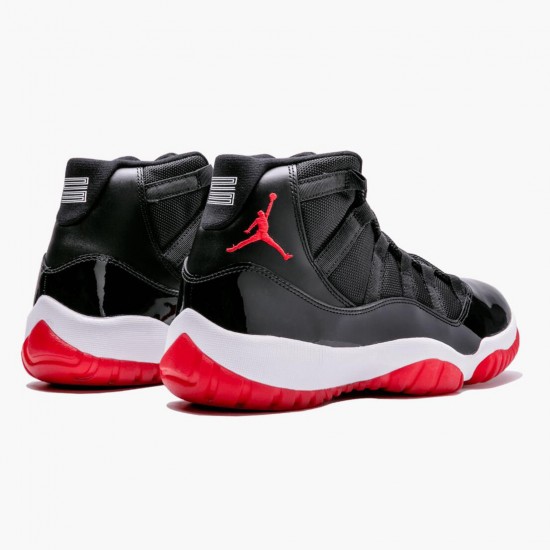 Air Jordans 11 Bred Black Varsity Red AJ11 Retro Basketball Shoes Mens 378037 010