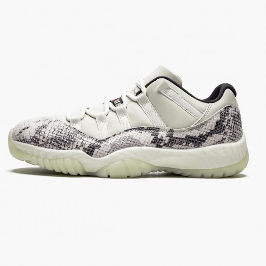 Air Jordans 11 Retro Low Light Bone Snakeskin Womens And Mens 6846 002