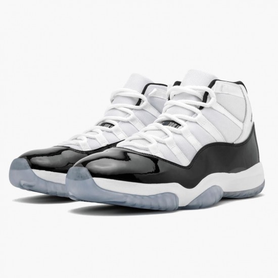 Air Jordans Retro 11 Concord White Black Womens And Mens 378037 100 