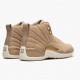 Air Jordans 12 GS Vachetta Tan Metallic Gold Sail AJ12 Retro Basketball Womens AO6068 203