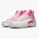 Air Jordans 12 GS White Arctic Punch Hyper Pink Womens 510815 101 