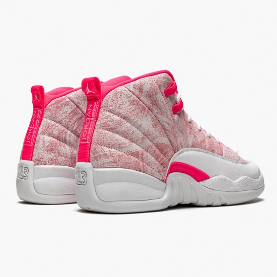 Air Jordans 12 GS White Arctic Punch Hyper Pink Womens 510815 101 