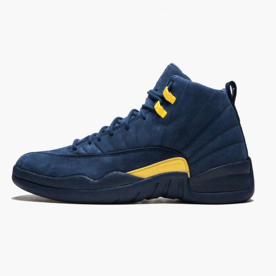 Air Jordans 12 Michigan Blue AJ12 Retro Basketball Mens BQ3180 407 