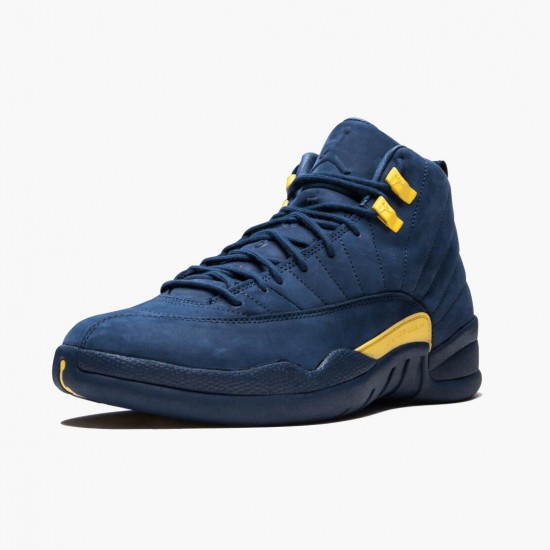 Air Jordans 12 Michigan Blue AJ12 Retro Basketball Mens BQ3180 407 