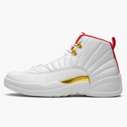 Air Jordans Retro 12 FIBA White Red Mens 130690 107 