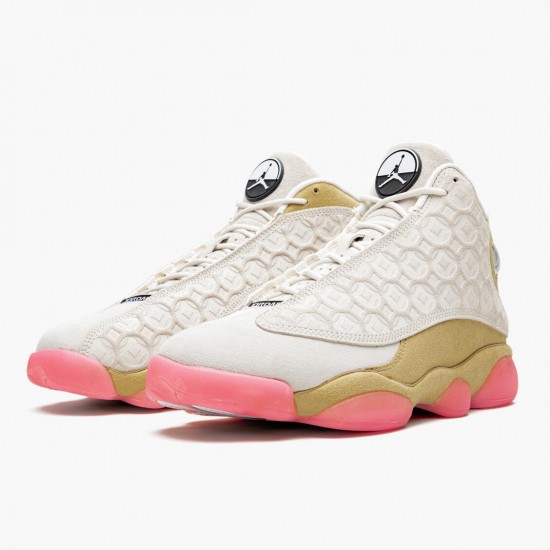 Air Jordans 13 CNY Chinese New Year Ivory Pink Gold AJ13 Retro Basketball Shoes Womens CW4409 100 