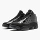 Air Jordans 13 Cap And Gown Triple Black AJ13 Retro Black Basketball Shoes Mens  414571 012