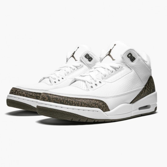 Air Jordans 3 Mocha White Chrome Dark Mocha Mens 136064 122