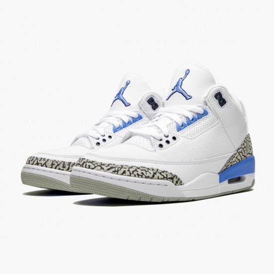 Air Jordans 3 Retro UNC 2020 University Blue Womens And Mens CT8532 104 