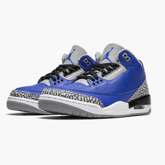 Air Jordans 3 Retro Varsity Royal Cement Grey AJ3 Basketball Shoes Womens And Mens CT8532 400 