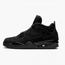 Air Jordans 4 Retro Black Cat Light Graphite AJ4 Basketball Shoes Womens And Mens CU1110 010  