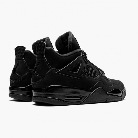 Air Jordans 4 Retro Black Cat Light Graphite AJ4 Basketball Shoes Womens And Mens CU1110 010