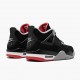 Air Jordans 4 Retro Bred Black Fire Red Cement Grey AJ4 Basketball Shoes Womens And Mens 308497 060