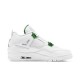 Air Jordans 4 Retro Metallic Green White AJ4 Basketball Shoes Womens And Mens CT8527 113