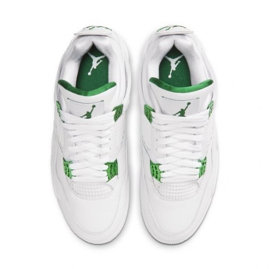 Air Jordans 4 Retro Metallic Green White AJ4 Basketball Shoes Womens And Mens CT8527 113