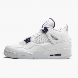 Air Jordans 4 Retro Metallic Purple White AJ4 Basketball Shoes Womens And Mens CT8527 115 