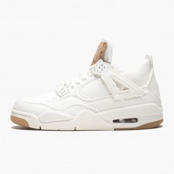 Air Jordans 4 Retro White Denim AJ4 Basketball Shoes Womens And Mens AO2571 100 