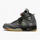 Air Jordans 5 Retro Black Fire Red Off White Virgil Abloh AJ5 Basketball Shoes Womens And Mens CT8480 001