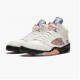 Air Jordans 5 Retro International Flight Sail Orange Blue Metallic Silver Shoes Mens 136027 148