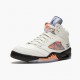 Air Jordans 5 Retro International Flight Sail Orange Blue Metallic Silver Shoes Mens 136027 148