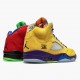 Air Jordans 5 What The Yellow AJ5 Basketball Shoes Mens CZ5725 700 