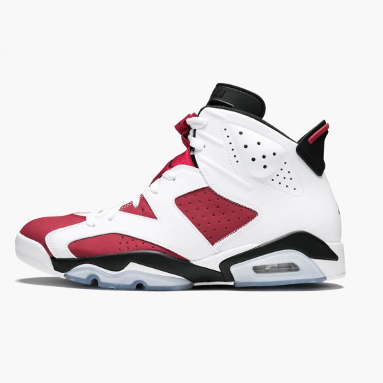 Air Jordans 6 Carmine White Black Sneakers AJ6 Retro Basketball Mens 384664 160