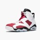 Air Jordans 6 Carmine White Black Sneakers AJ6 Retro Basketball Mens 384664 160