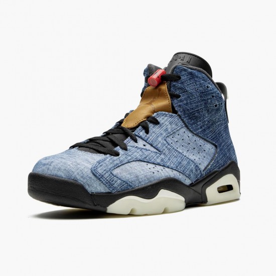 Air Jordans 6 Retro Washed Denim AJ6 Black Basketball Mens CT5350 401 