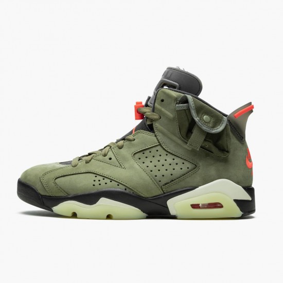 Air Jordans 6 SP Cactus Jack Olive AJ6 Retro Basketball Mens CN1084 200