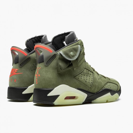 Air Jordans 6 SP Cactus Jack Olive AJ6 Retro Basketball Mens CN1084 200