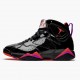 Air Jordans 7 Retro Black Gloss AJ7 Black Basketball Womens And Mens 313358 006