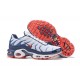 Nike Air Max Plus Tn Mens Shoes  QS White Blue and Red