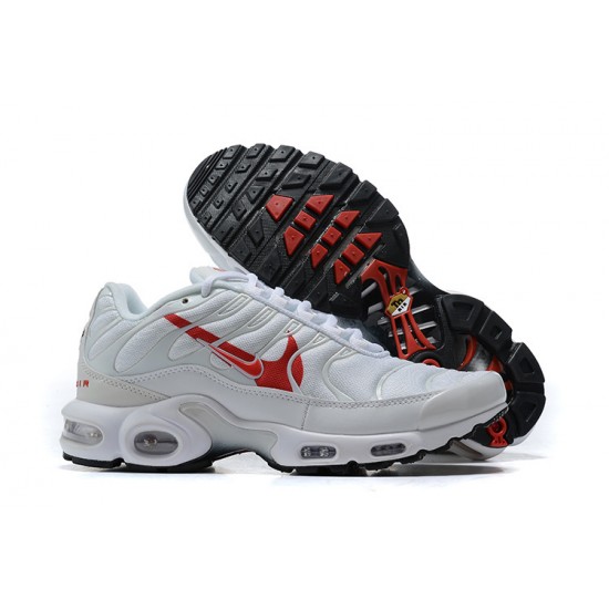 Nike Air Max Plus Tn Mens Shoes  White Red CU3454-100