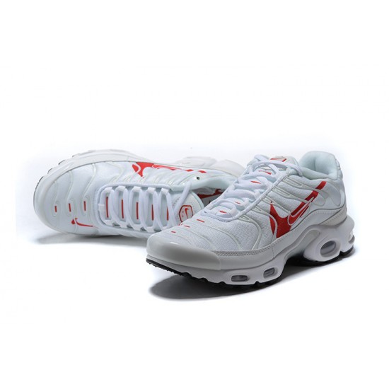 Nike Air Max Plus Tn Mens Shoes  White Red CU3454-100