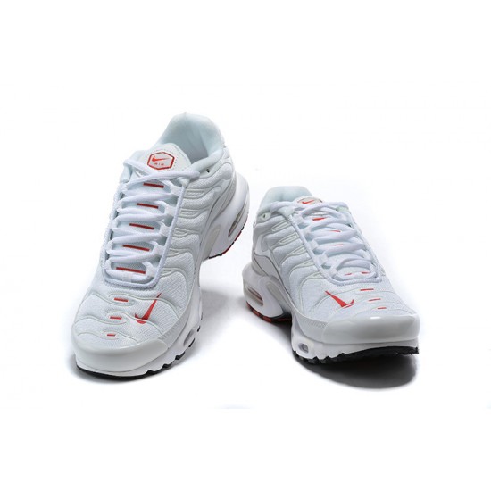 Nike Air Max Plus Tn Mens Shoes  White Red CU3454-100