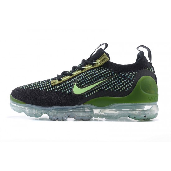 Nike Air VaporMax 2021 Flyknit Unisex Shoes Black Green DQ7640-001