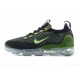 Nike Air VaporMax 2021 Flyknit Unisex Shoes Black Green DQ7640-001